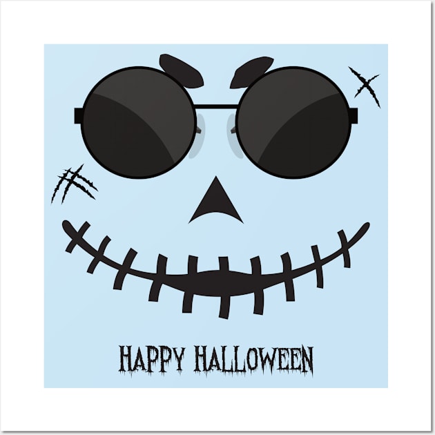 Bad boy loves Halloween - funny saying Wall Art by Vichallan